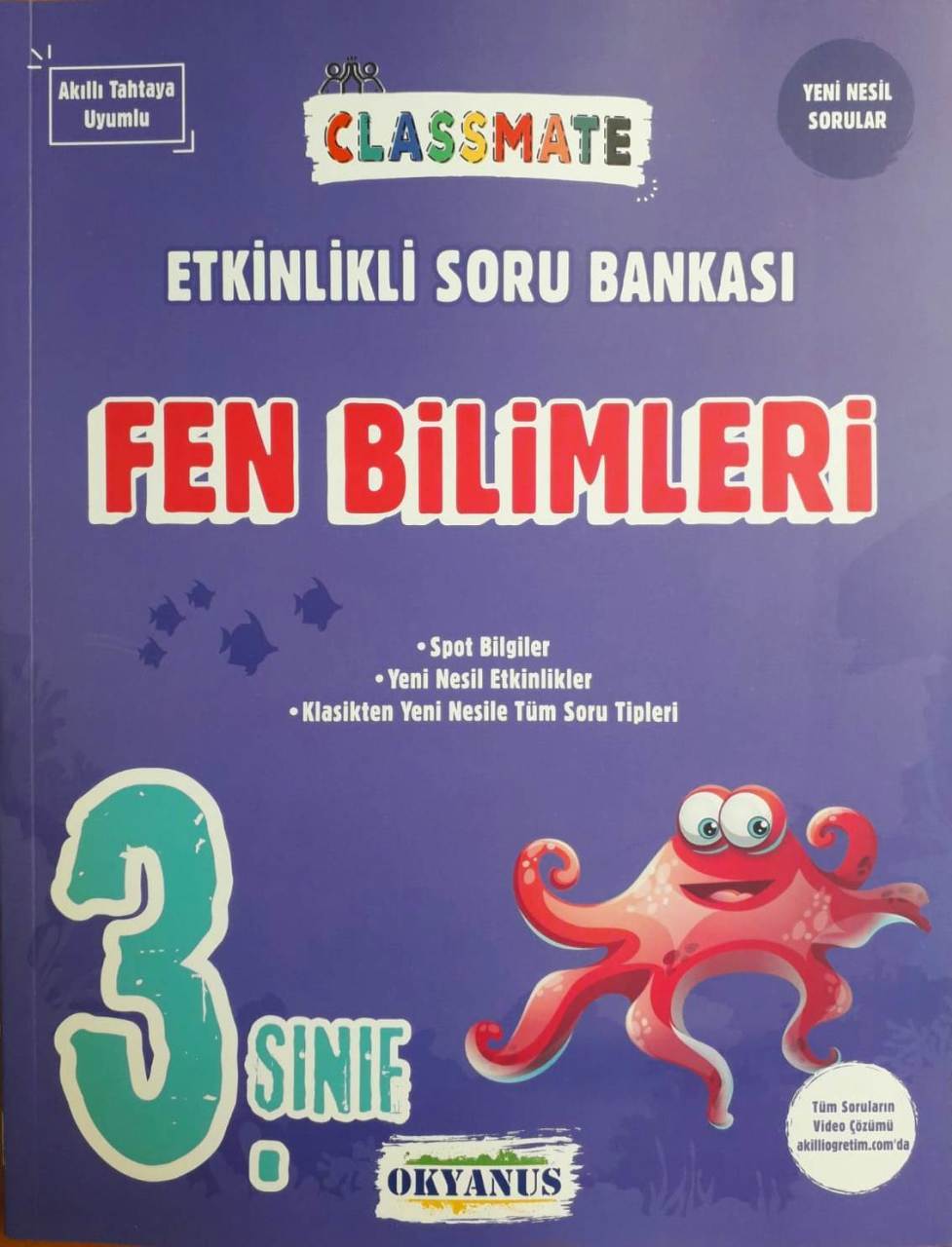 Okyanus 3.Sınıf Classmate Fen Bilimleri Etkinlikli Soru Bankası