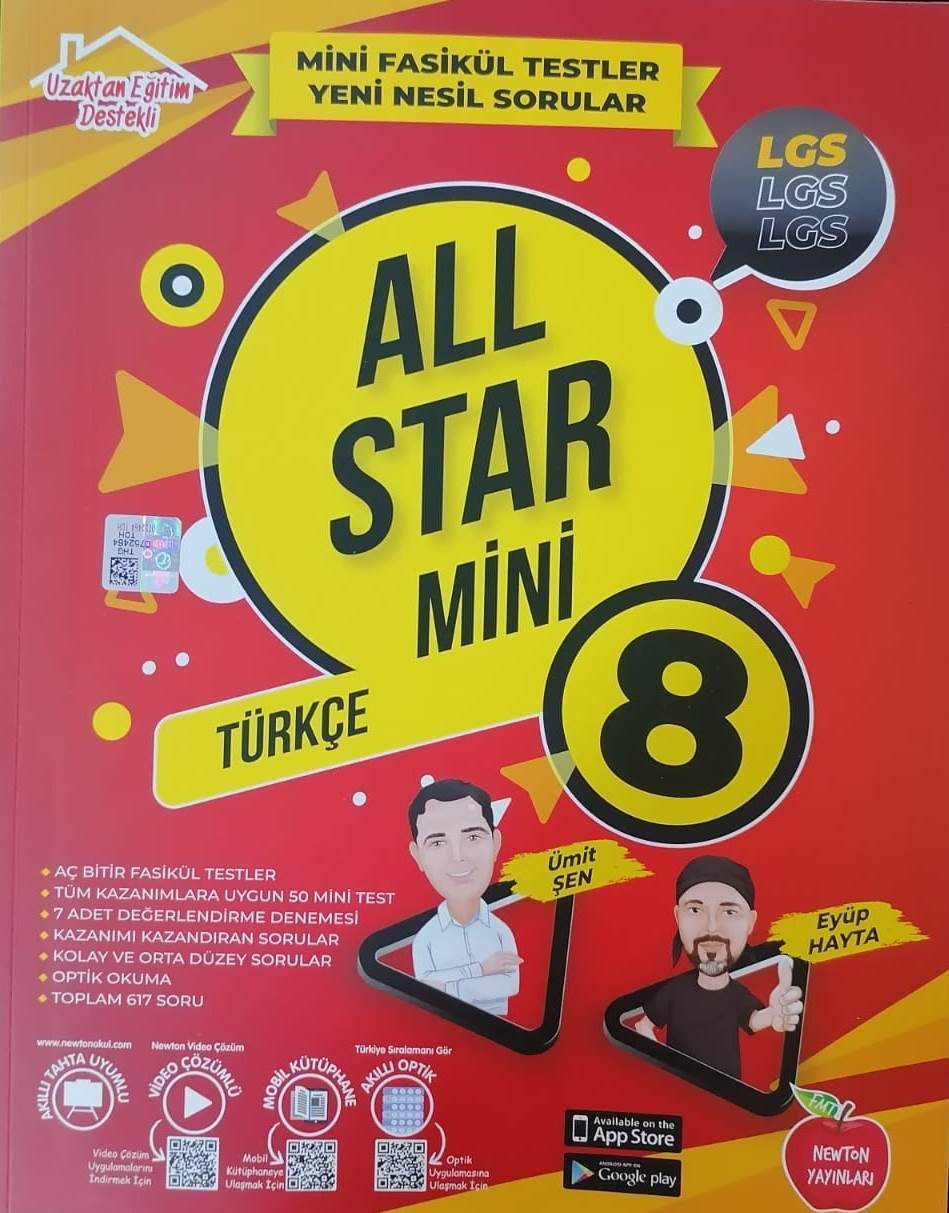 NEWTON  8.Sınıf All Star MİNİ Türkçe Soru Bankası