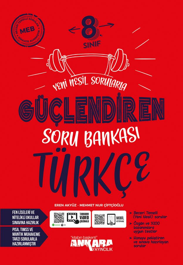 Ankara Yayıncılık 8.Sınıf LGS Güçlendiren Türkçe Soru Bankası
