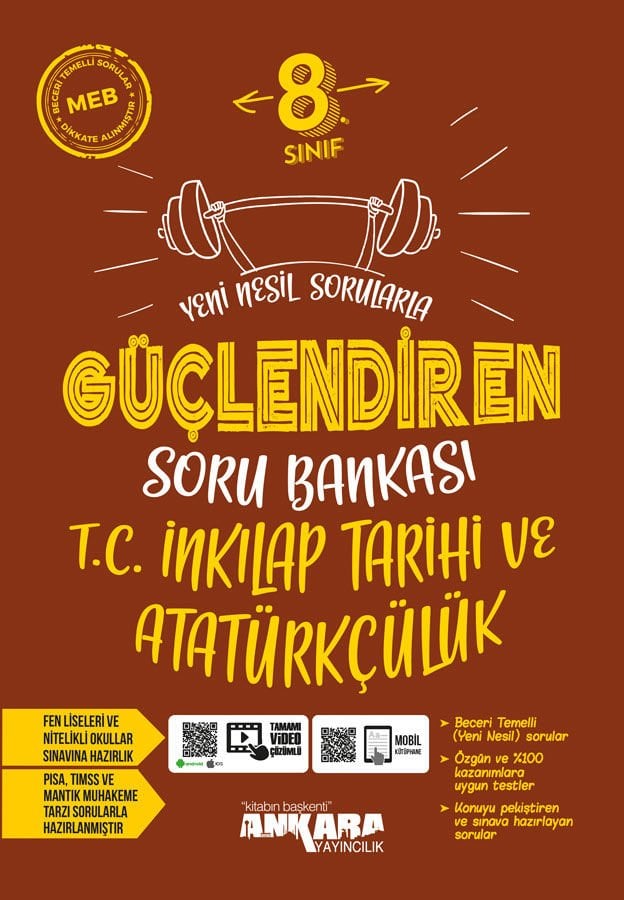 Ankara Yayıncılık 8.Sınıf LGS Güçlendiren İnkılap Tarihi Soru Bankası