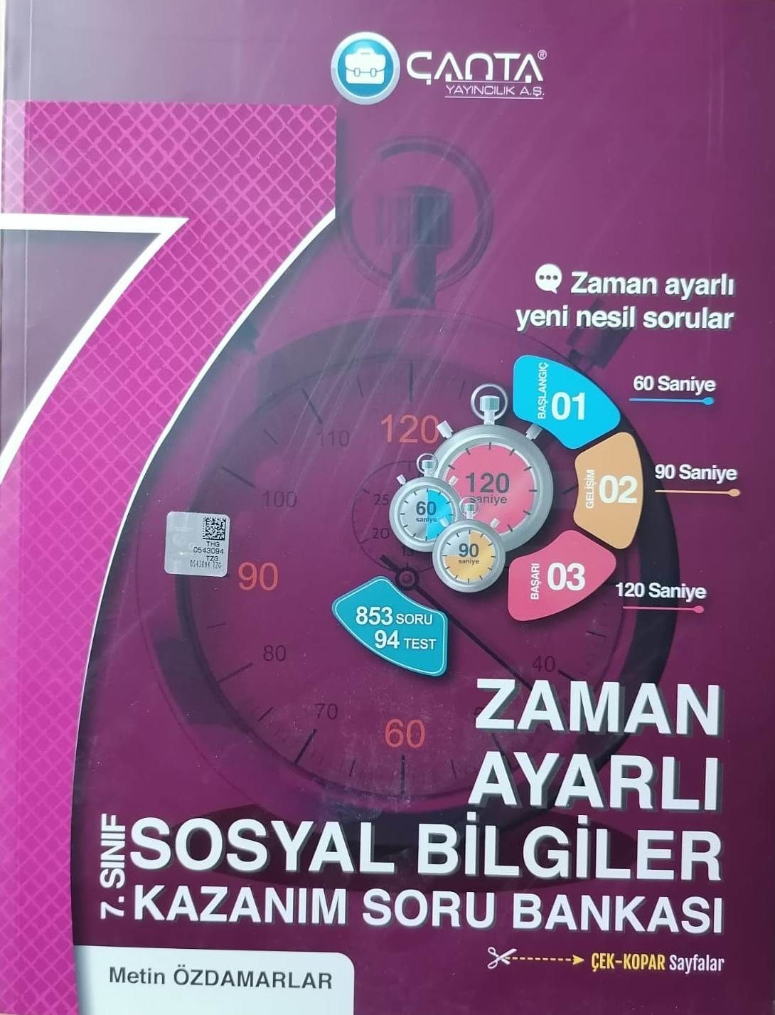 Çanta 7.Sınıf Sosyal Bilgiler Zaman Ayarlı Kazanım Soru Bankası