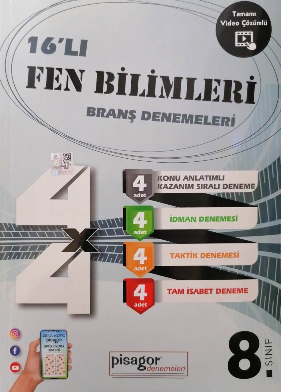 Zeka Küpü PİSAGOR 8.Sınıf LGS  Fen Bilimleri 16'lı Deneme