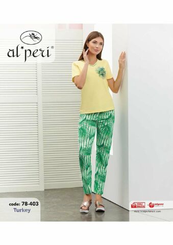 Alperi 78-403 Bayan Kısa Kol Pijama Takım
