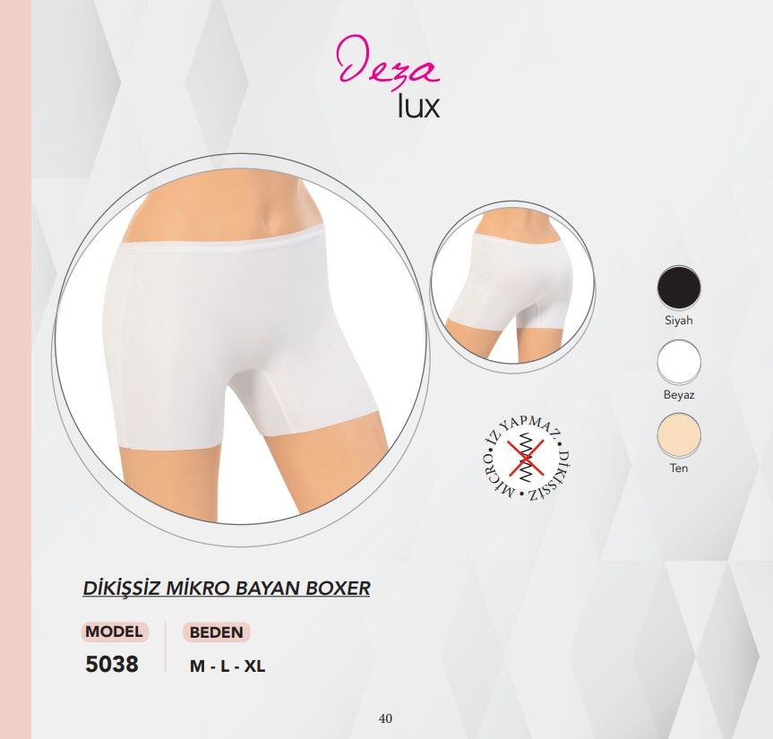 Dondeza 5038 Dikişsiz Micro Bayan Boxer Short 12'li