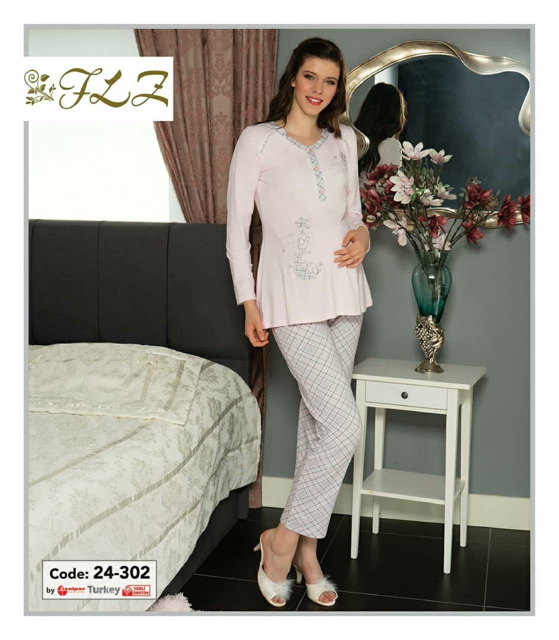 Flz 24-302 Lohusa Bayan Pijama Takımı