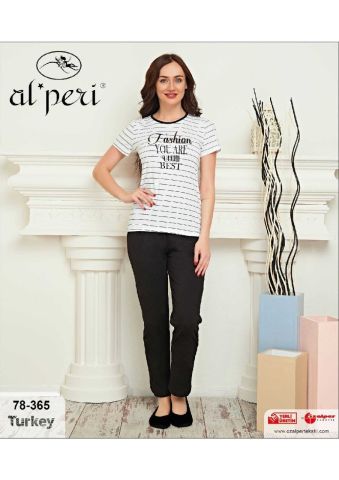 Alperi 78-365 Bayan Kısa Kol Pijama Takım