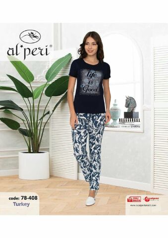 Alperi 78-408 Bayan Kısa Kol Pijama Takım