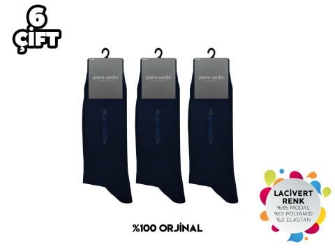 Pierre Cardin 932-Lacivert Erkek Modal Çorap 6'lı