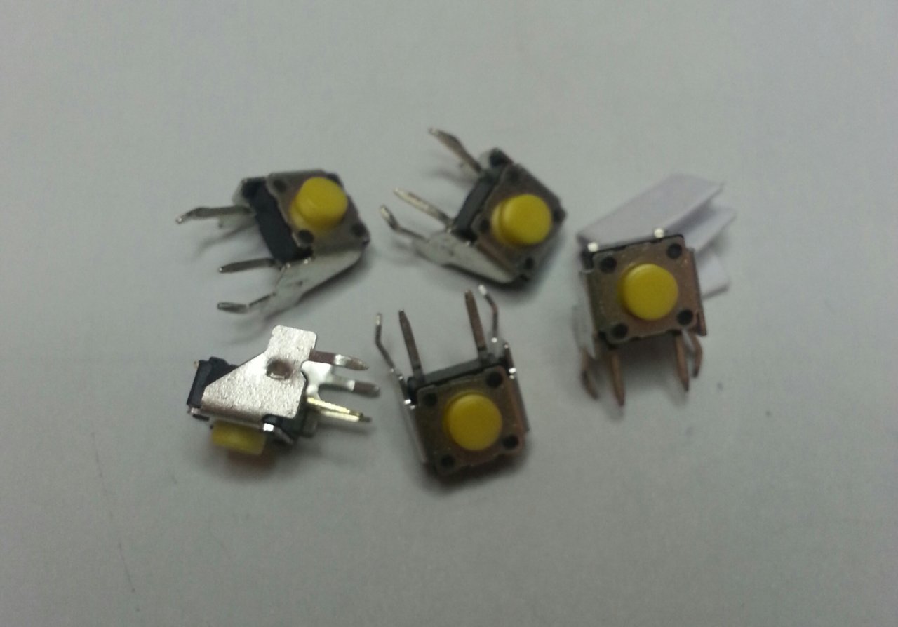 6x6mm Yükseklik=5mm Dik Tact Switch Sarı