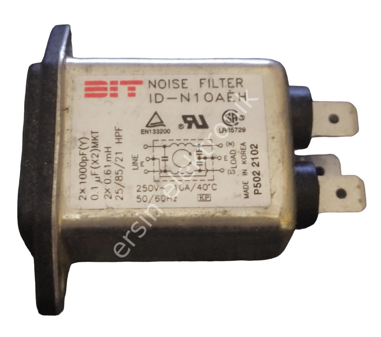 (3A) EMI FILTER IH-0342-H 3A 250V Power Line Filter (Kore Malı )  (A)