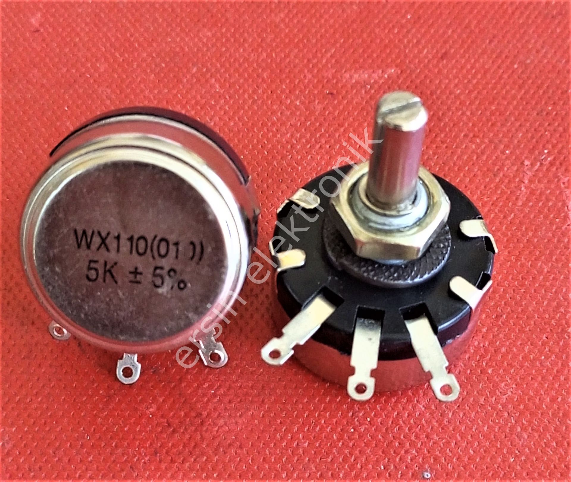 WX110 (010) 5K  3W Telli  pot(5K Potansiyometre +- 5% Şaft 41mm   Mil uzunluğu 6cm