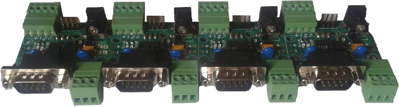 4'lü RS232 TTL Dönüştürücü (3.0-5.5V, Erkek-DB9) / TR43M