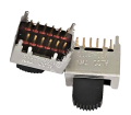 MSS4200G Slide Switch 4PDT R/A GOLD PCB (6+6 Pin) (Pinler Altın Kaplama) (Tayvan Malı)