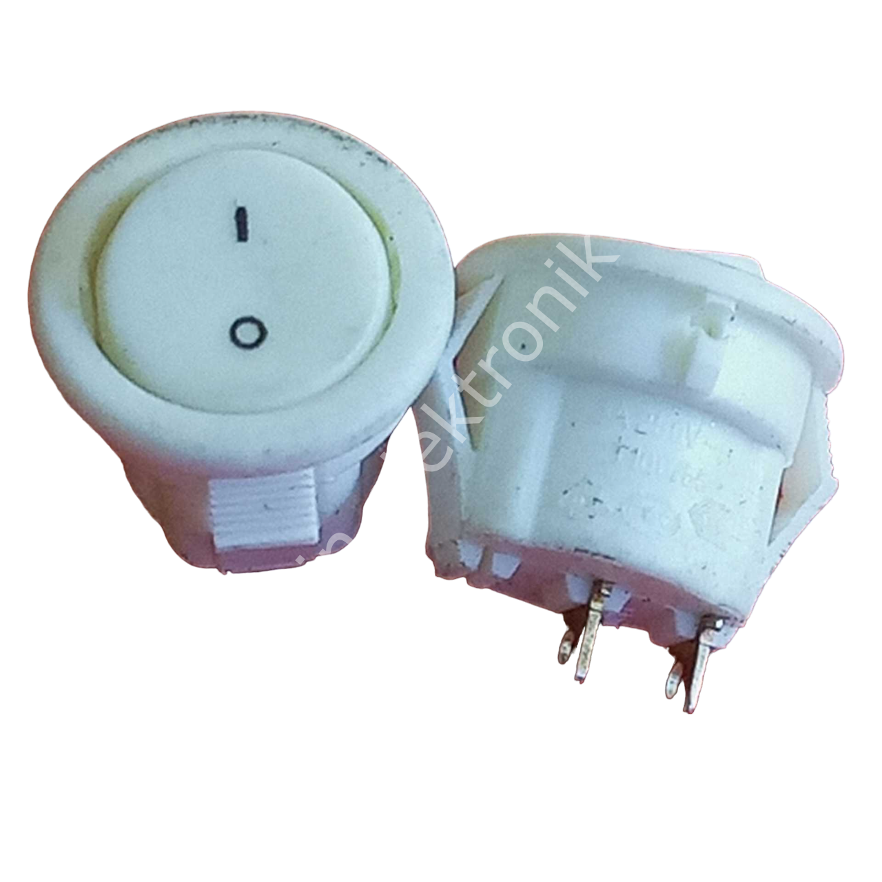 ON-OFF Anahtar 6A 125V AC 3A 250VAC (İki Pinli) (Yükseklik:12mm Çap:14mm) (MR-5) (39)