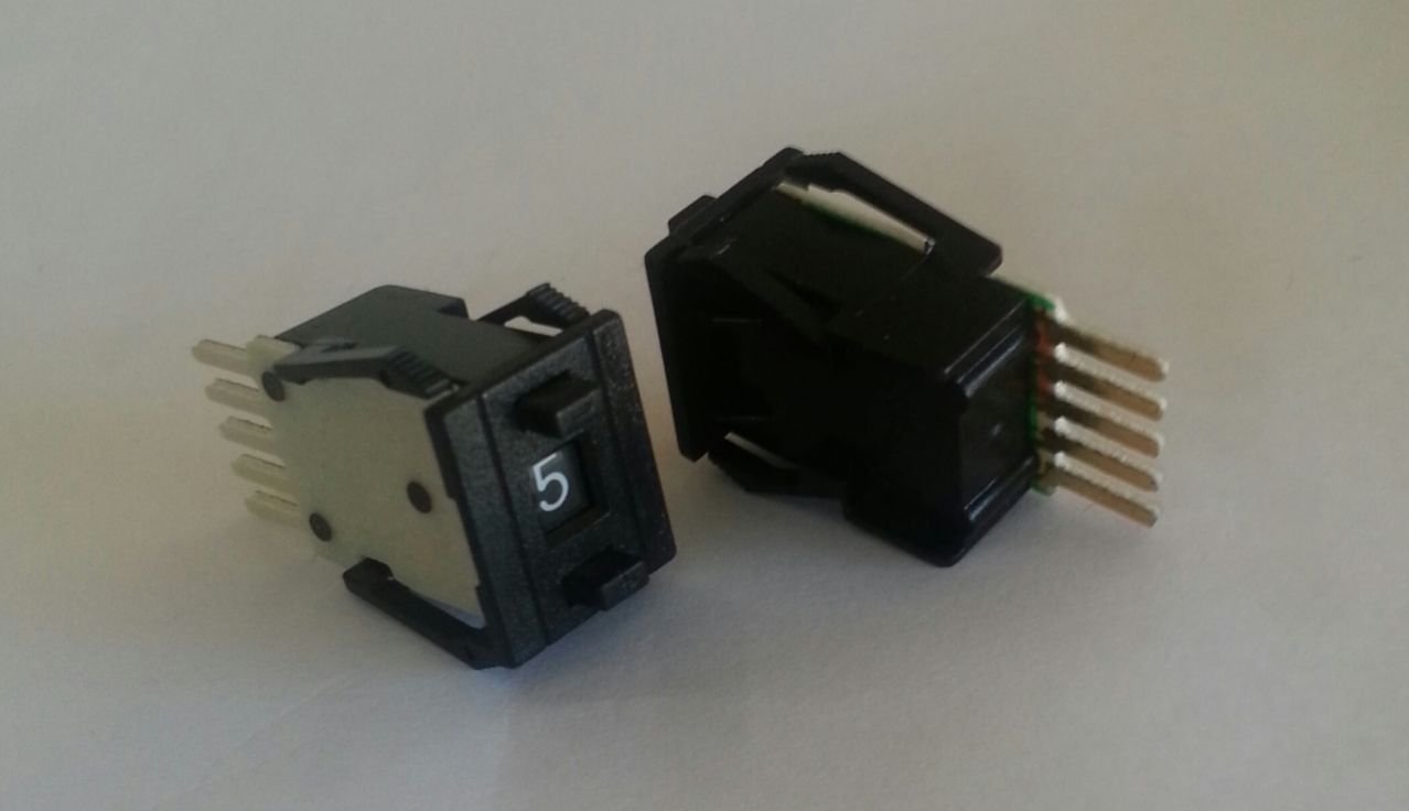 PF54 Kodlama Şalteri(hampolt)(thumbwhll Switches)(0--6 kadar ayarlı) (yan  kapakları dahil) (PİNLERİ ALTIN KAPLAMA)