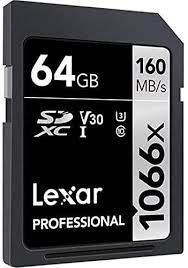 LEXAR 64GB SDXC UHS I 1066X/160MB  HAFIZA KARTI