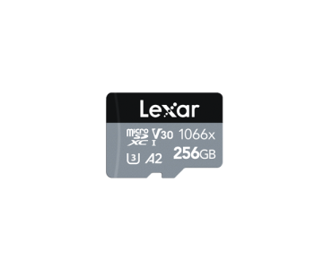 LEXAR 256GB MICRO SDXC 1066X UHS-I 160MB READ/120MB WRITE MEMORY CARD