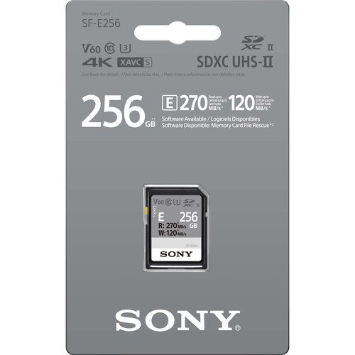 SONY 256 GB SDXC 270 MB/S SF-E SERIES  UHS-II SDXC MEMORY CARD