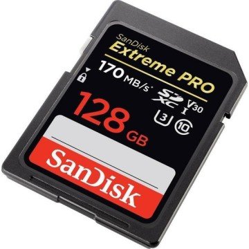 SANDISK 128GB SDXC  EXTREME PRO 170MB HAFIZA KARTI