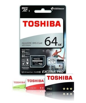 TOSHIBA 64GB MICRO SDXC UHS I U3 EXCERIA PRO 95/80 HAFIZA KARTI