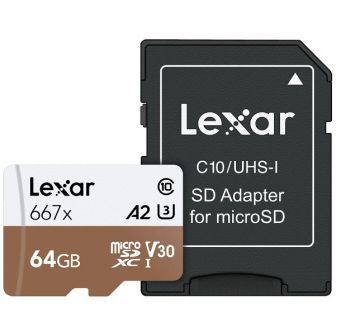 LEXAR 64GB MICRO SDXC 100MB/ 667X UHS I U3 V30 HAFIZA KARTI