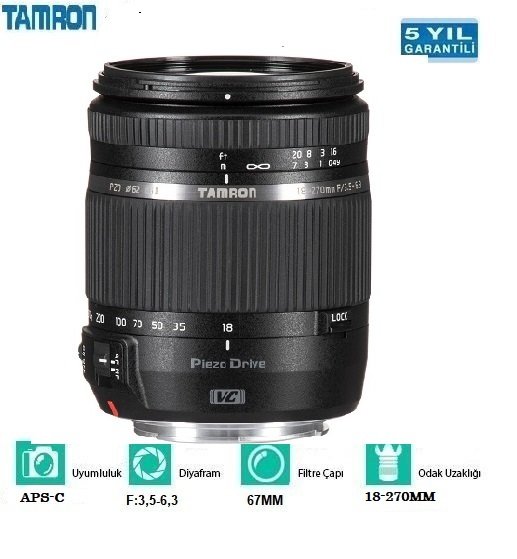 TAMRON  18-270 F:3.5-6.3 Di II PZD  VC LENS CANON  MOUNT