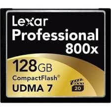 LEXAR 128GB COMPACT FLASH 800X 12O MB/SN PROFESSIONAL KART