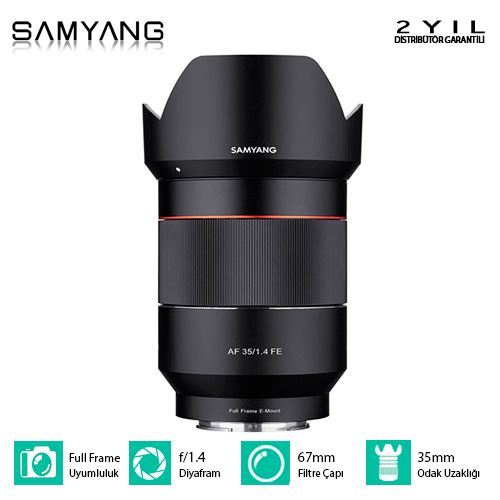 SAMYANG 35MM AF F:1,4 LENS SONY E MOUNT İÇİN