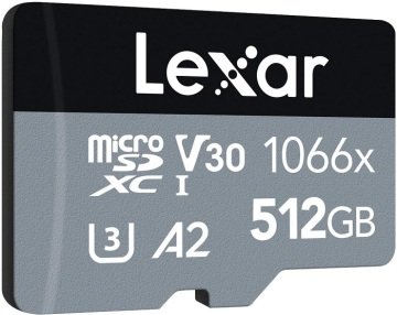 LEXAR 512GB MICRO SDXC 1066X UHS-I 160MB READ/120MB WRITE MEMORY CARD