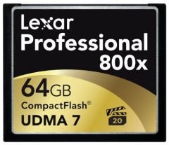 LEXAR 64GB COMPACT FLASH 800X 12O MB/SN PROFESSIONAL KART