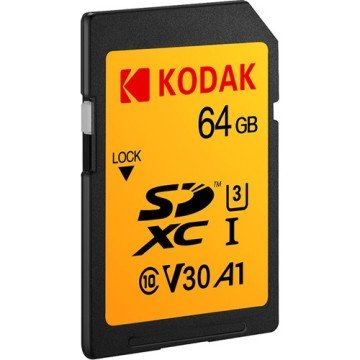 KODAK 64GB SDXC UHS-I  U3 V30 95MB READ/85MB WRITE MEMORY CARD