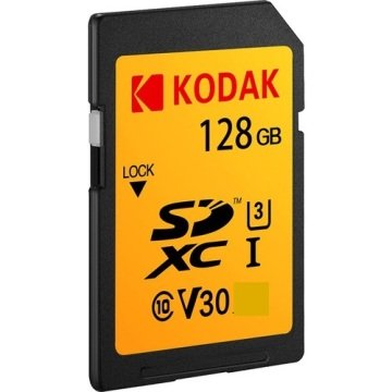 KODAK 128GB SDXC UHS-I  U3 V30 95MB READ/85MB WRITE MEMORY CARD