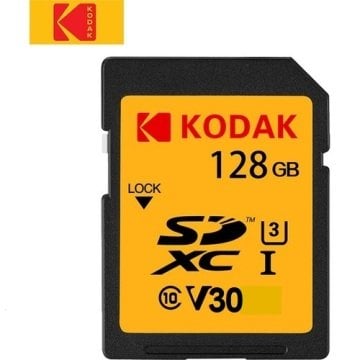 KODAK 128GB SDXC UHS-I  U3 V30 95MB READ/85MB WRITE MEMORY CARD