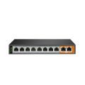 8 10/100Mbps Port AI PoE Switch 2GE Uplink