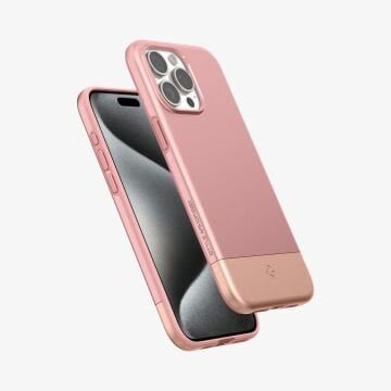 iPhone 15 Pro Kılıf, Spigen Style Armor Magfit (Magsafe Uyumlu) Rose Gold