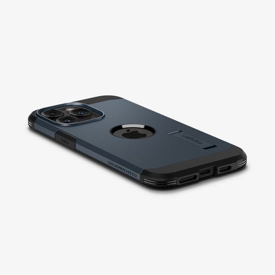 iPhone 15 Pro Kılıf, Spigen Tough Armor Magfit (Magsafe Uyumlu) Metal Slate