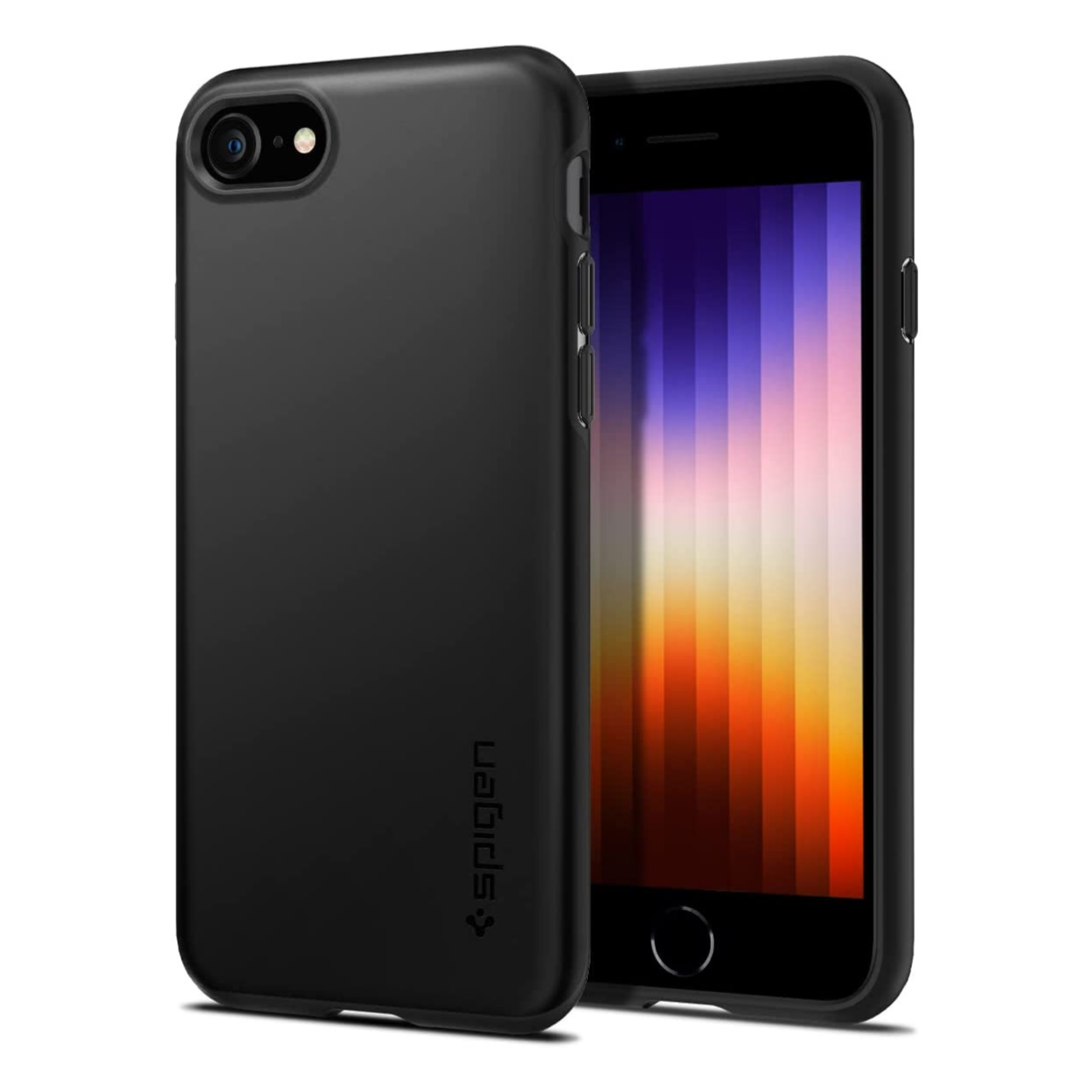 iPhone SE 2022 / 2020 / iPhone 8 / iPhone 7 Kılıf, Spigen Thin Fit Pro Black