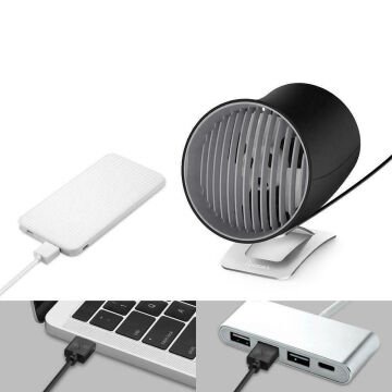 Masaüstü USB Mini Fan, Spigen H911 White