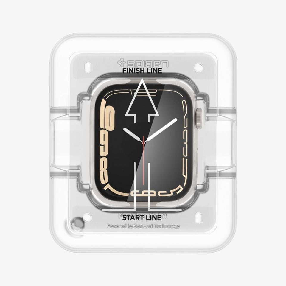 Apple Watch Seri (45mm) Ekran Koruyucu Kolay Kurulum, Spigen Pro Flex EZ Fit (2 Adet)