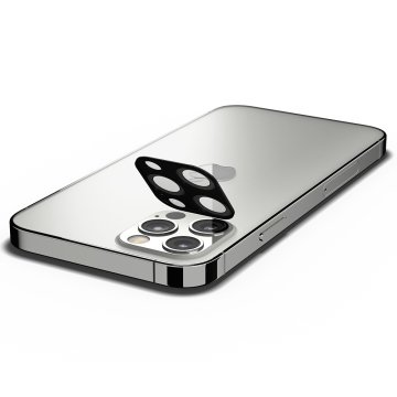 iPhone 12 Pro Kamera Lens Cam Ekran Koruyucu, Spigen Glas.tR Optik (2 Adet) Silver