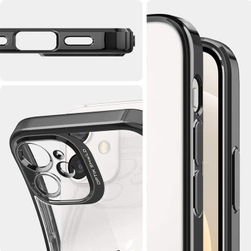 iPhone 12 Mini Kılıf, Spigen Optik Shield (Optik Crystal) Chrome Gray