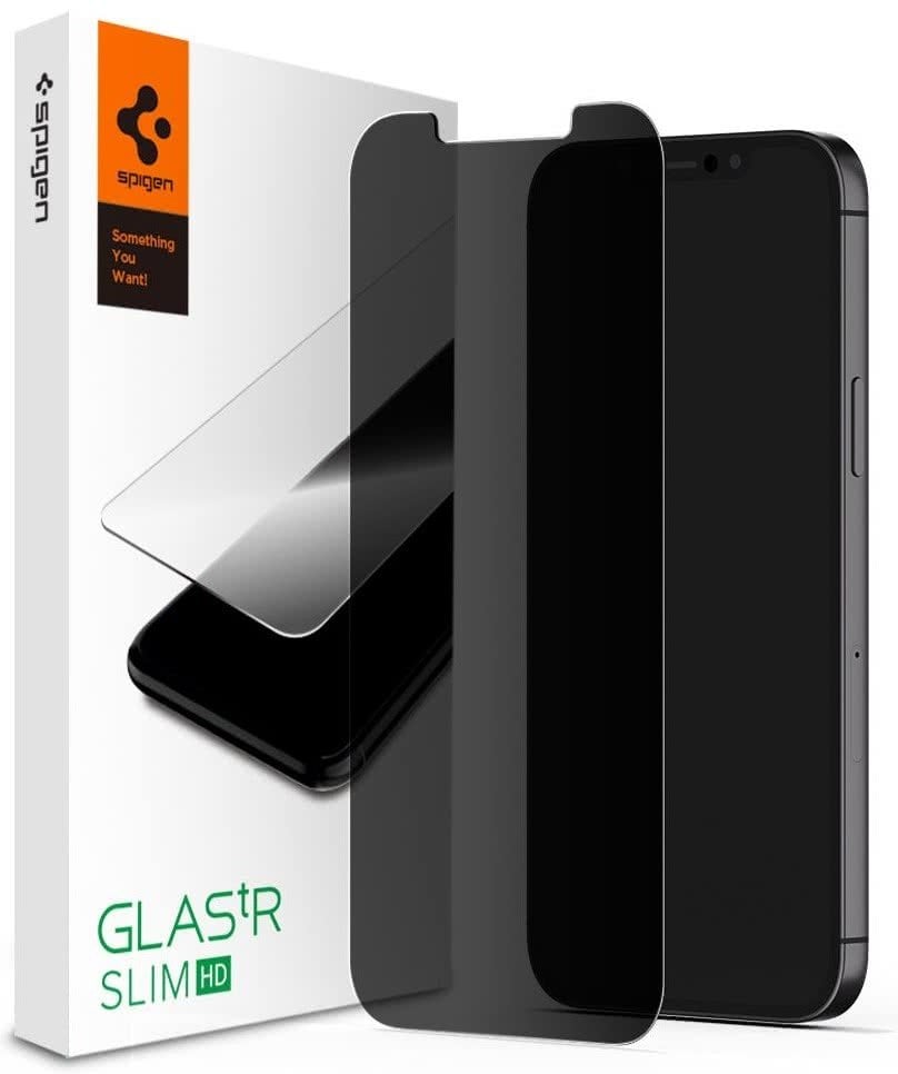 iPhone 12 / iPhone 12 Pro Cam Hayalet Ekran Koruyucu, Spigen Glas.tR Privacy