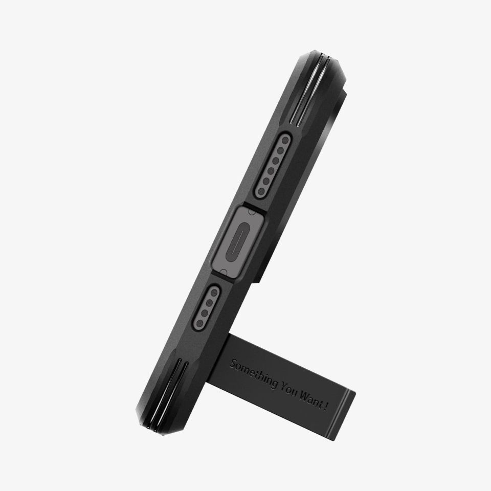 iPhone 15 Pro Max Kılıf, Spigen Tough Armor Magfit (Magsafe Uyumlu) Black