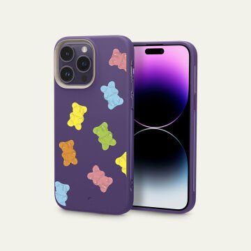 iPhone 14 Pro Max Kılıf, Ciel by UltraColor Mag Gummy Bears (MagSafe Uyumlu) Purple