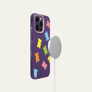iPhone 14 Pro Max Kılıf, Ciel by UltraColor Mag Gummy Bears (MagSafe Uyumlu) Purple