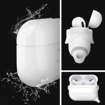 AirPods Pro / AirPods Pro 2. Nesil Kılıf, Spigen Slim Armor IP IP67 Sertifikalı Suya Dayanıklı White