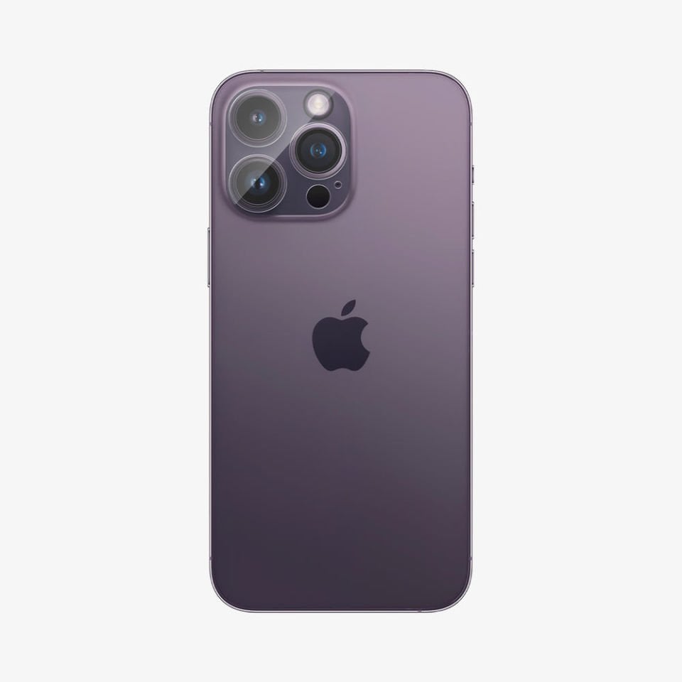 iPhone 15 Pro Max / iPhone 15 Pro / iPhone 14 Pro Max Kamera Lens Cam Ekran Koruyucu, Spigen Glas.tR Optik (2 Adet) Crystal Clear