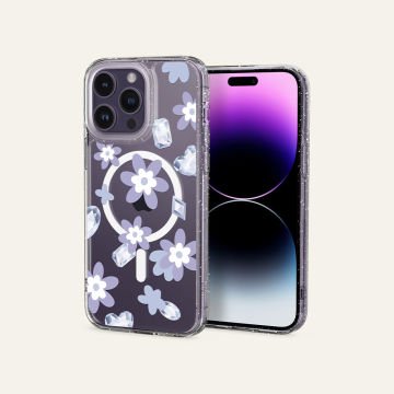 iPhone 14 Pro Max Kılıf, Ciel by Cyrill Shine Mag Clear Glitter Dream Garden (MagSafe Uyumlu) Crystal Mint