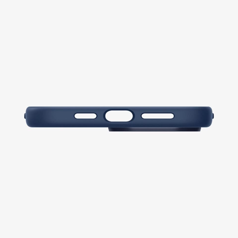 iPhone 14 Pro Max Kılıf, Spigen Silicone Fit MagFit (MagSafe Uyumlu) Navy Blue