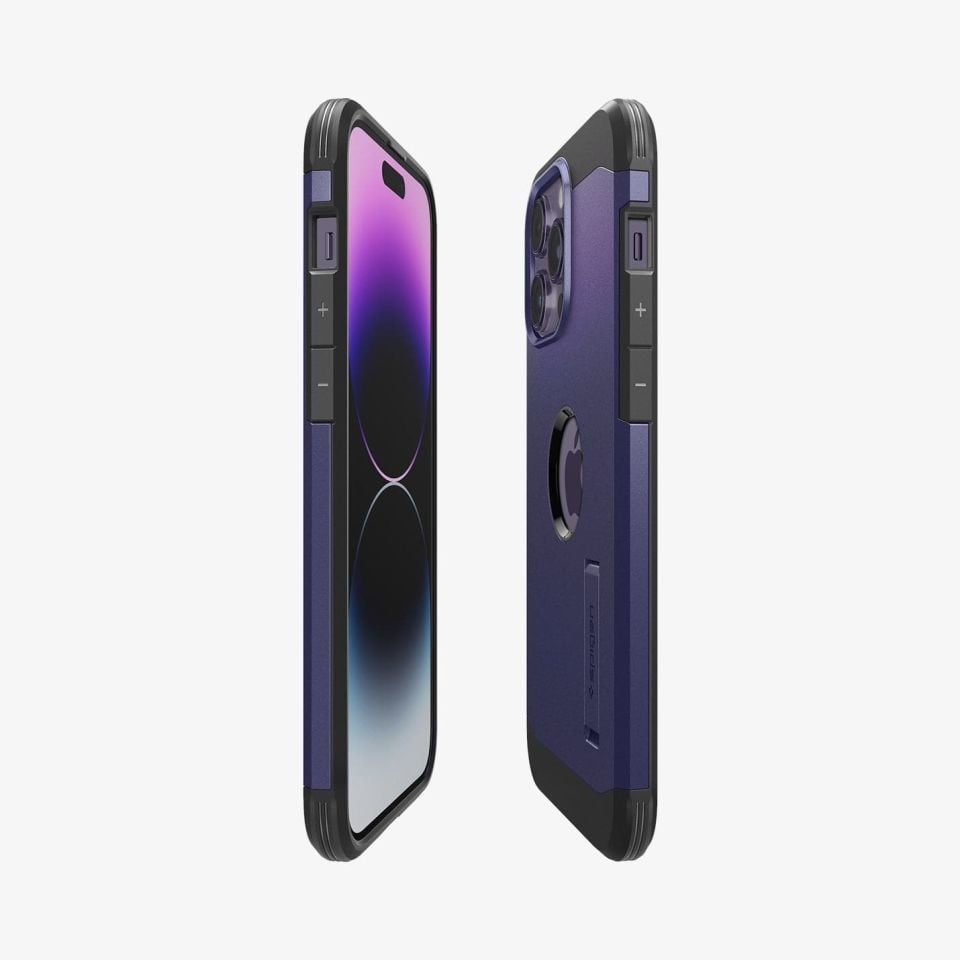 iPhone 14 Pro Kılıf, Spigen Tough Armor MagFit (MagSafe Uyumlu) Deep Purple